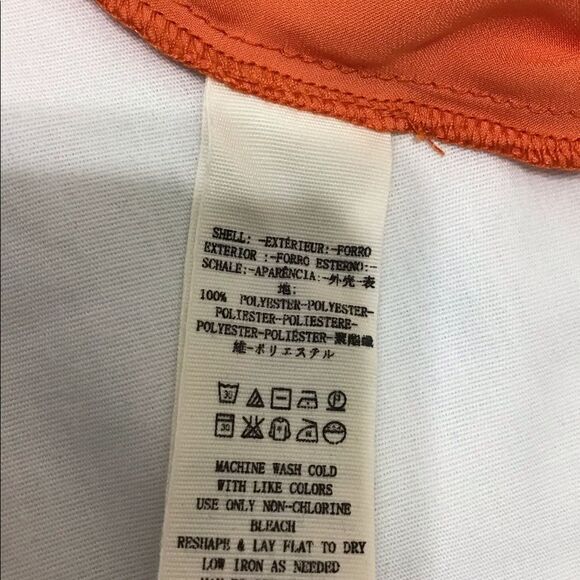 Free People LOLA ASYMMETRICAL SLIT SKIRT IN BRIGHT ORANGE Size 8 New With Tag - Picture 9 of 11